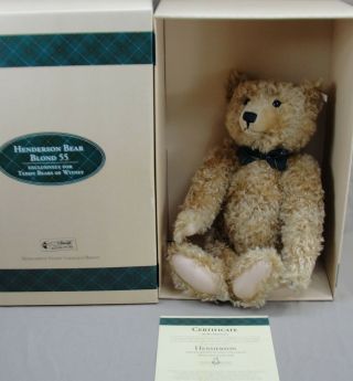 1997 Steiff Henderson Ltd Ed 353/2000 Teddy Bear Of Whitney Blond 55 21 " W/box