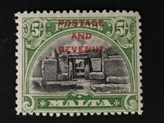 Malta - George V 1928 5/ - Black & Green M/mint Sg 191 (cat £38)