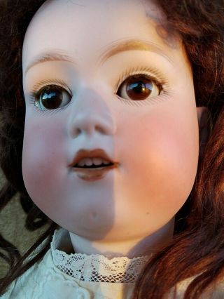 Antique German 23 " George Borgfeldt Bisque Head Doll Compo Body Lashes