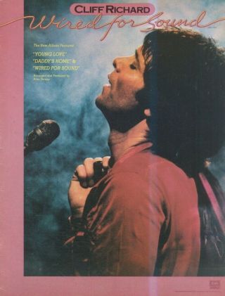 (sfbk37) Poster/advert 14x11 " Cliff Richard : Wired For Sound