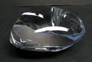 Vintage Baccarat France Crystal Clear Glass Heart Figurine Paperweight 3