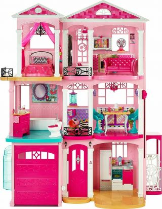 Mattel Barbie 3 Floor Dreamhouse Doll House Playset Pink Ffy84 - 9997 2015 4 Ft