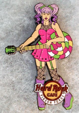 Hard Rock Cafe Pigeon Forge Sexy Girl Playing Lollipop Guitar Pin 525921