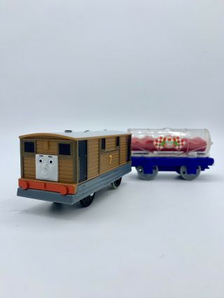 Thomas & Friends Trackmaster Toby & Pasta Sauce Tanker Car Motorized Train