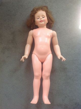 Vintage Patti Playpal Hard Plastic 35 " Curly Haired Doll Sweet Girl