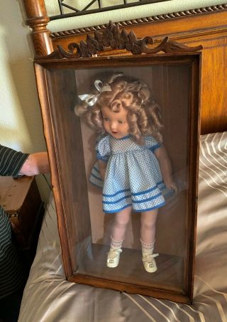Vintage 1930s Composition 22 Shirley Temple Doll Dress And Hair