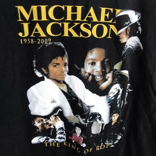 Alstyle Michael Jackson King Of Pop Tribute Tshirt Black Size Xl