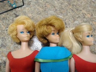 Vintage Barbie Doll S,  Side Part Bubble Cut,  Bubble Cut And Platinum Swirl