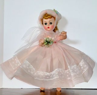 Vintage Madame Alexander 11.  5 " Lissy Doll In 1161 1957 Bridesmaid Outfit