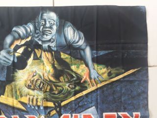 Iron Maiden Vintage 1980 ' s Textile Banner Flag 3