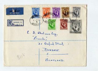 Bahrain: 1960 Registered Air Mail Cover To Scotland (c53162)