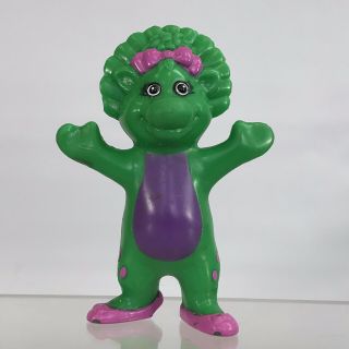 Vintage Barney & Friends Baby Bop 3” Pvc Figure Green Girl Dinosaur Cake Topper