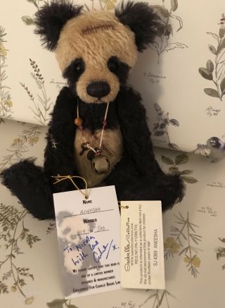 Charlie Bear Rare Aneesha Signed Tags & Toto Bag Only Available To BFC Members 2