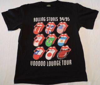 Vintage Print Rolling Stone Voodoo Lounge Tour 94/95 Concert Tshirt