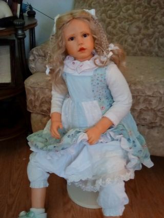 Mona By Sybille Sauer 3ft Toddler/child By Hand In Resin 86 Of 500 Box/coa