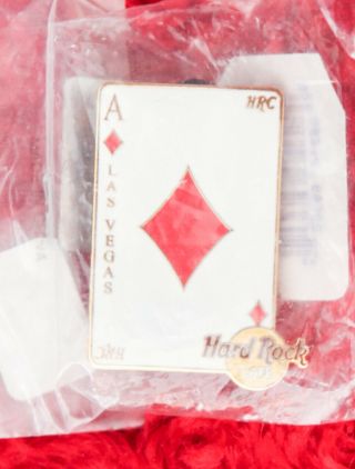 Hard Rock Cafe Pin Las Vegas Playing Card Series Ace Of Diamonds Poker Hat Lapel