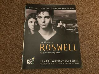 (rsm14) Advert/poster 12x10 " Roswell / Jason Behr,  Shiri Appleby Katherine Heigl