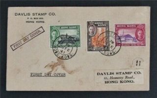 Nystamps British Hong Kong Stamp Early Fdc Cover Rare
