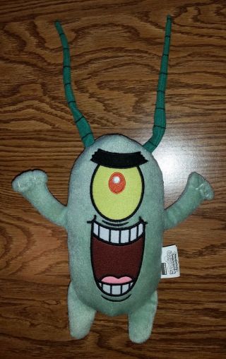 Spongebob Squarepants Plankton Stuffed Animal Plush Toy With Bendable Antennaes