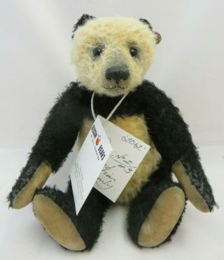Bisson Bears Ooak Gail Thornton Fitz 2012 No 2/3 Panda 10 " Teddy Bear Tags Rare