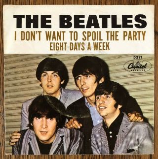 The Beatles Capitol 5372 East Coast 1965 Eight Days A Week Picture Sleeve