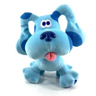 Vintage Blues Clues Dog Viacom Eden Blue 7” Plush Stuffed Puppy Animal Toy 1998