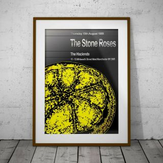 The Stone Roses 1985 Haçienda Concert Poster Three Print Option Or Framed Poster