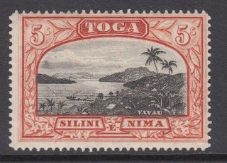 Tonga 1942 - 49 - 5/ Black And Brown Red - Sg82 - Unmounted