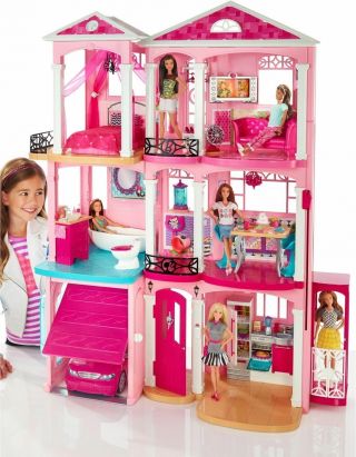 Mattel Barbie Dream House Doll 3 Story Furniture Girls Play