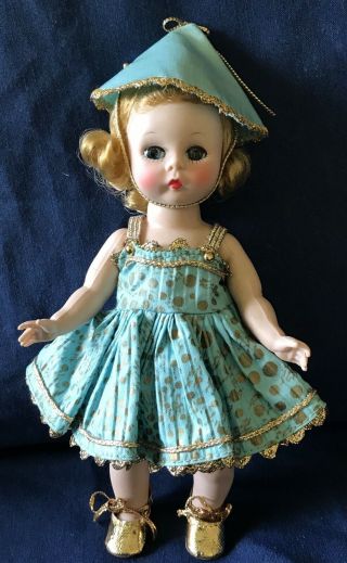 Vintage 1950s Madame Alexander - Kins 8” Wendy Doll In Lets Have A Tea Party 344