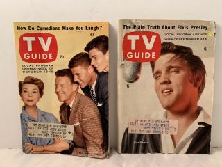 Vintage 1956 Tv Guide/ Elvis Presley,  Ricky Nelson,  Ozzie & Harriett,