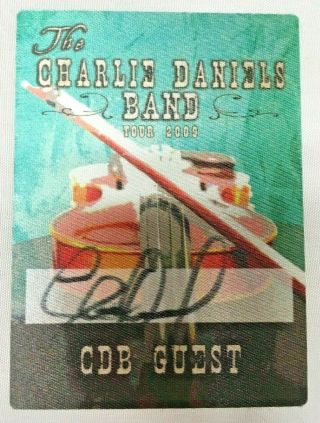 Authentic Autographed Charlie Daniels Band Tour 2009 Cdb Guest Backstage Pass