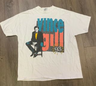 Vtg 1993 Vince Gill I Still Believe In You Double Sided Tour T Shirt Size Xl