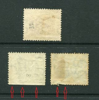 Old China Hong Kong GB QV 3 x Stamps with F1 Foochow Killer Chop Pmks 3