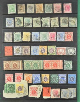 Hong Kong Stamp Selection On Large Stock Card (n19)