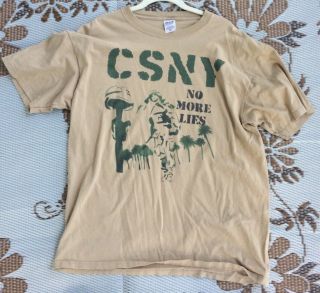Csny Crosby Stills Nash Young " No More Lies " T Shirt Xl