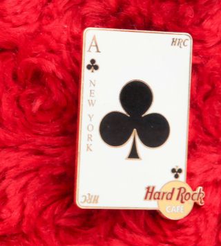 Hard Rock Cafe Pin York Playing Card Series Ace Of Spades Poker Hat Lapel