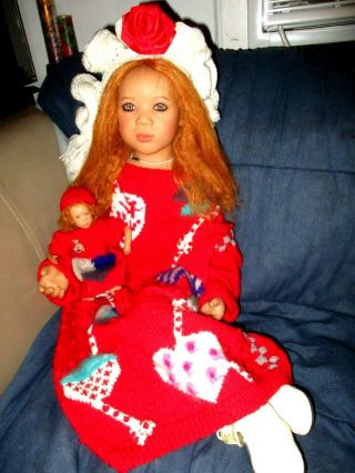 1999 Annette Himstedt 35 " Mirte And Her Lil Klein Club Doll In Orig.  Box Shipper