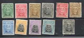 Rhodesia Stamps 1913 King George V Admirals Short Set Mounted And