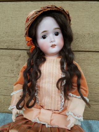 Antique German Bisque Head Doll 24 " Gans & Seyfarth Stunning Beauty