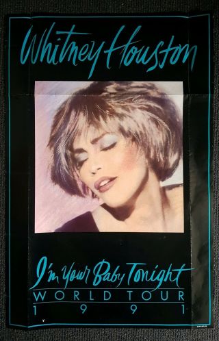 Whitney Houston 1991 Uk Tour Poster I 