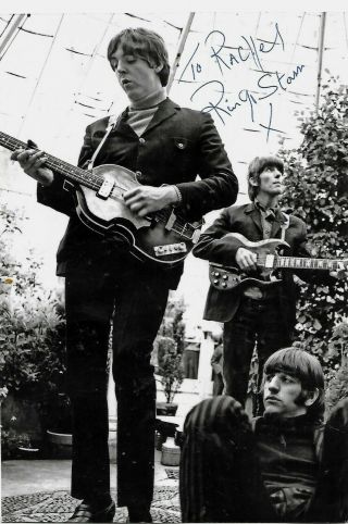 Signed Ringo Starr The Beatles Drummer Richard Starkey Actor Songwriter 1960s,