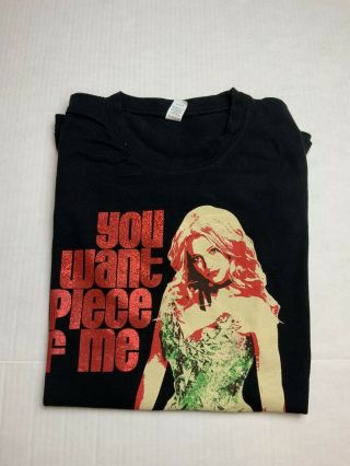 Britney Spears You Want A Piece Of Me T - Shirt Size Large Concert Tour 2009 Pop