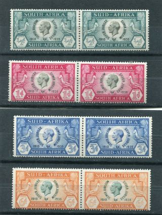 1935 Silver Jubilee South Africa Set In Horizontal Pairs Mm