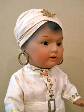 Antique 11 " German Bisque Socket Head Doll,  All,  Near