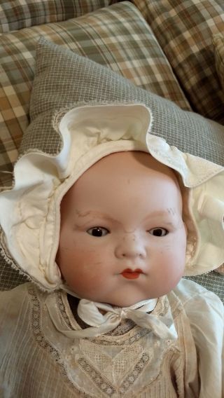 1930 Antique 18 " Bye - Lo Bisque Head Doll,  Am Germany,  Clothes