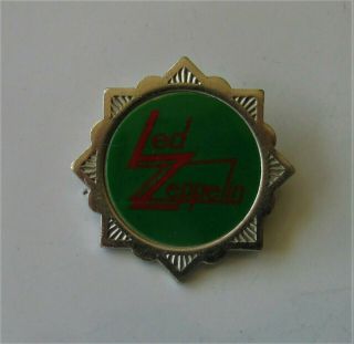 Led Zeppelin Vintage Metal Pin Badge From The 1980 