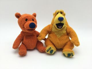 Mattel Bear In The Big Blue House Henson Plush & Ojo Orange Friend Set 6” Beans