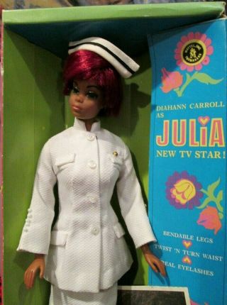 Nib 1969 Twist`n Turn " Julia Doll " Nurse Uniform 1127 All Japan