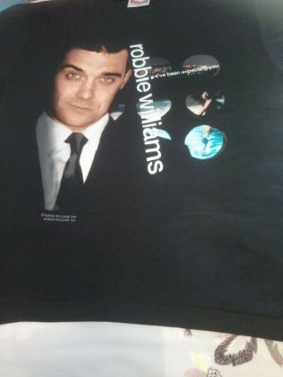 Robbie Williams Black T Shirt Size L